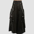 Black Gothic Kilt for Men Cargo Style