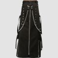 Black Gothic Kilt for Men Cargo Style