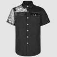 Black Gothic Shirt Men - Gothic Short Sleeve Shirt
