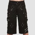 Mens Black Punk Cargo Shorts – Strap Streetwear Fit