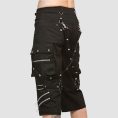 Mens Black Punk Cargo Shorts – Strap Streetwear Fit
