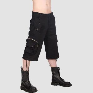 Black Gothic Cargo Shorts