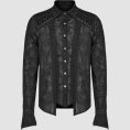 Black Gothic Lace Shirt Men – Victorian Style