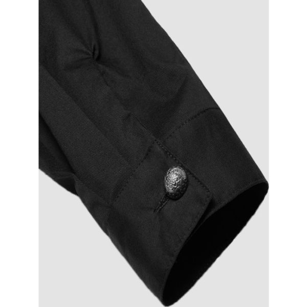 Black Dress Shirt Men - Gothic Dress Shirt