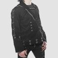 Black Gothic Jacket Men's – Modern Strap Detail Style