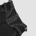 Black Gothic Kilt Men - Black Pleated Strap Style