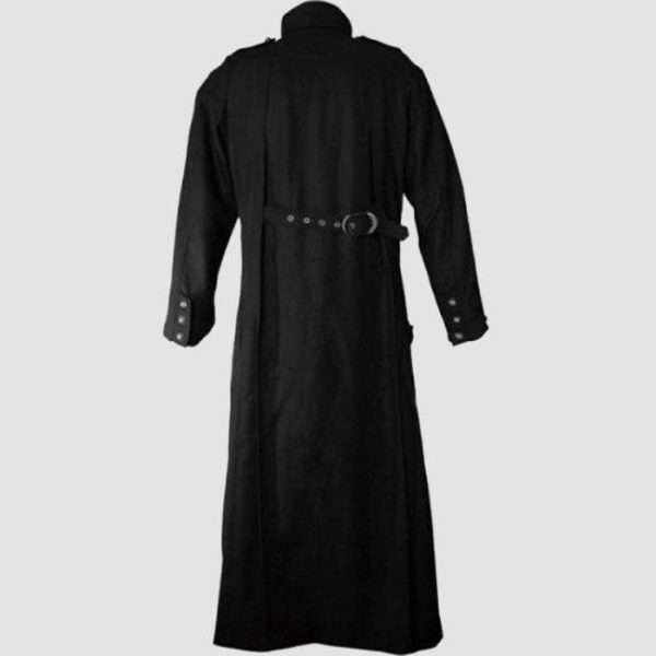 Black Mens Gothic Long Coat – Double Breasted Style Black Mens Gothic Long Coat – Double Breasted Style