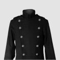 Black Mens Gothic Long Coat – Double Breasted Style