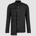 Black Gothic Shirt Mens – Strap Buckle Style
