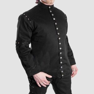 Black Mens Gothic Jacket – Gothic Military Jacket