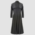 Classic Black Gothic Trench Coat for Men