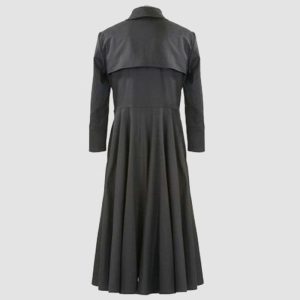 Classic Black Gothic Trench Coat for Men