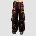 Gothic Cargo Pants Mens - Black Orange Techwear Pants