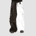 Mens Gothic Cargo Pants – Black White Split Techwear