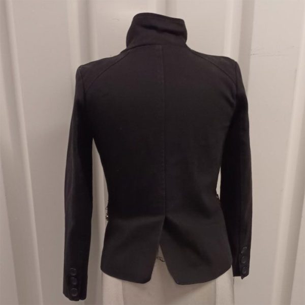 Womens Gothic Punk Jacket with Zip Pocket Details