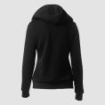 Womens Black Gothic Hoodie with Asymmetrical Zip Style