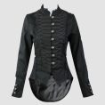 Womens Black Gothic Jacket - MIlitary Style