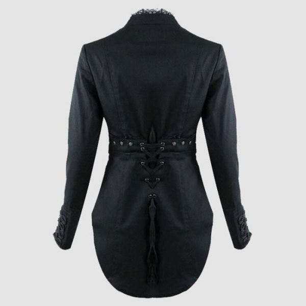 Womens Black Gothic Jacket - MIlitary Style Womens Black Gothic Jacket - MIlitary Style