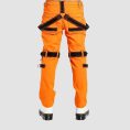 Orange Techwear Pants Mens with Strap Details