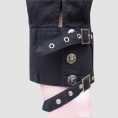 Womens Gothic Cargo Shorts – Black Buckle Capri Style
