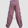 Mens techwear strap cargo pants featuring utility pockets, zipper accents, adjustable straps, and futuristic fashion styling
