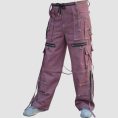 Mens techwear strap cargo pants featuring utility pockets, zipper accents, adjustable straps, and futuristic fashion styling