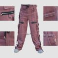 Mens techwear strap cargo pants featuring utility pockets, zipper accents, adjustable straps, and futuristic fashion styling